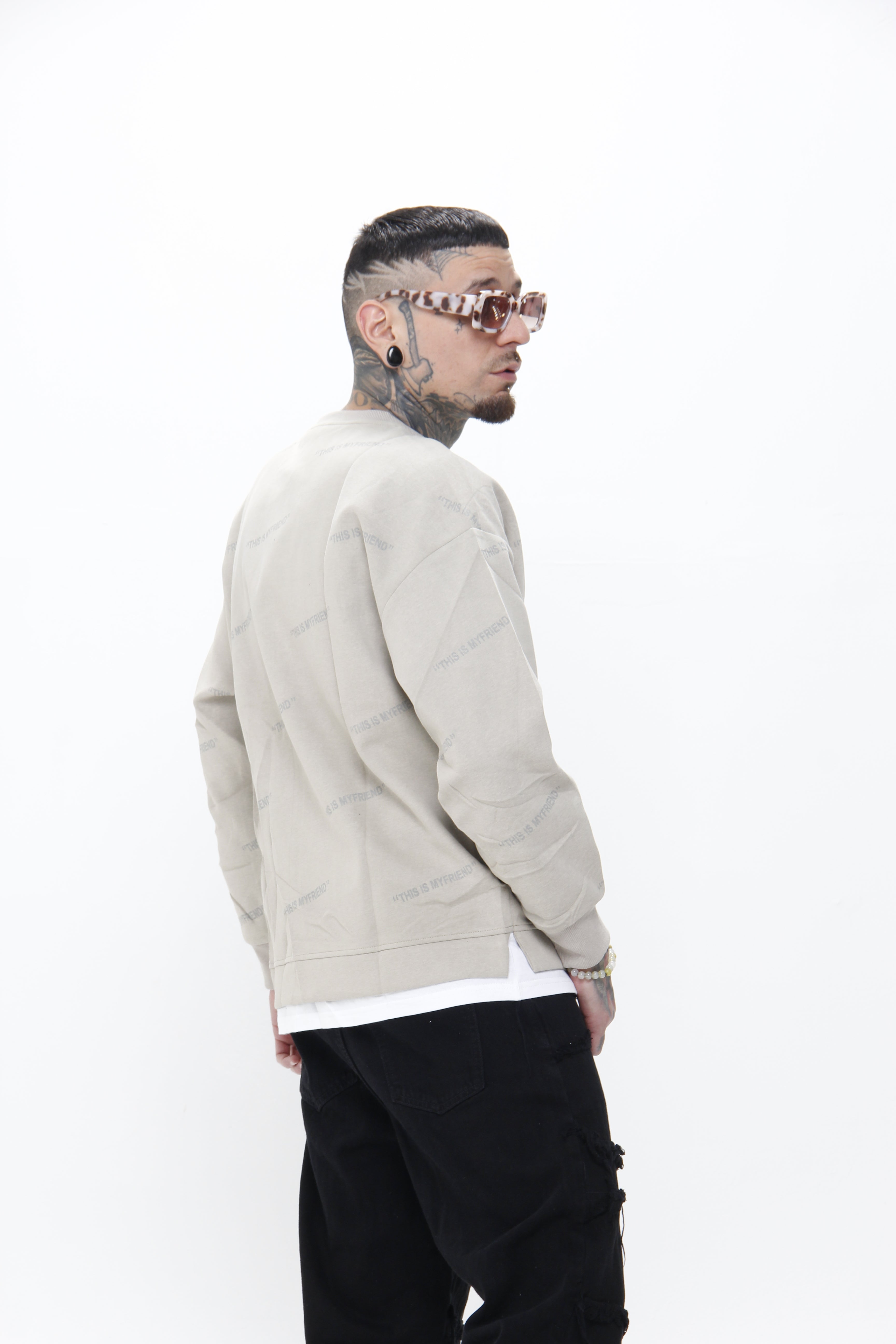 Buzo Oversize Beige – Sudadera de Algodón Pesado Estilo Urbano