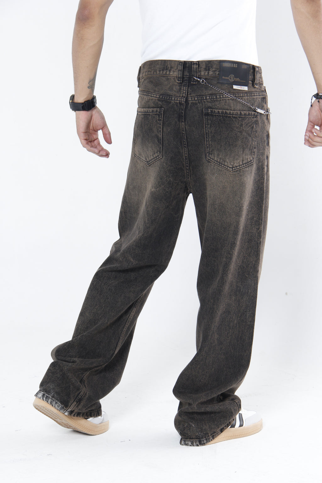 Jeans Hombre Trendy Fit - Gris claro - Café oxidado