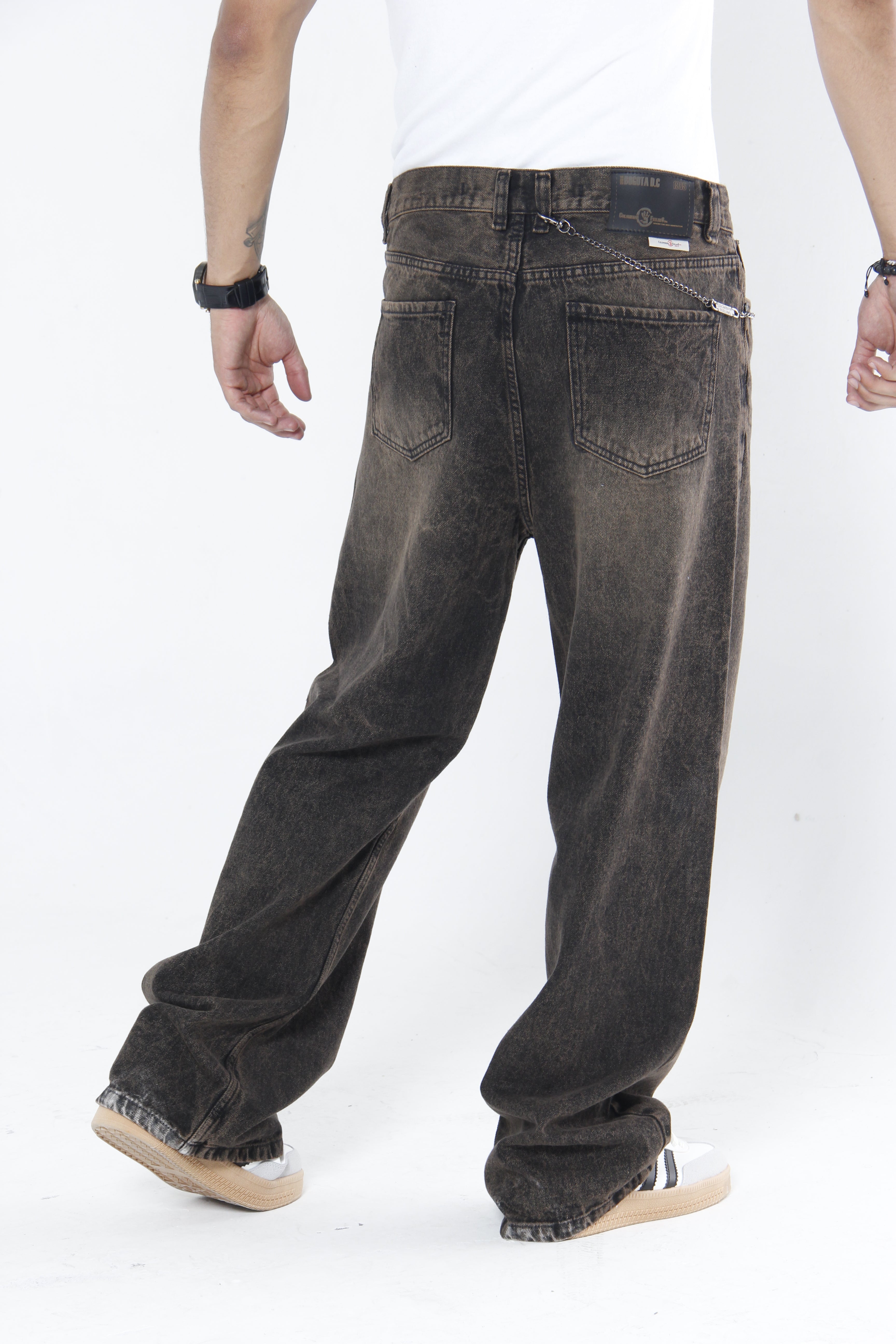 Jeans Hombre Trendy Fit - Gris claro - Café oxidado