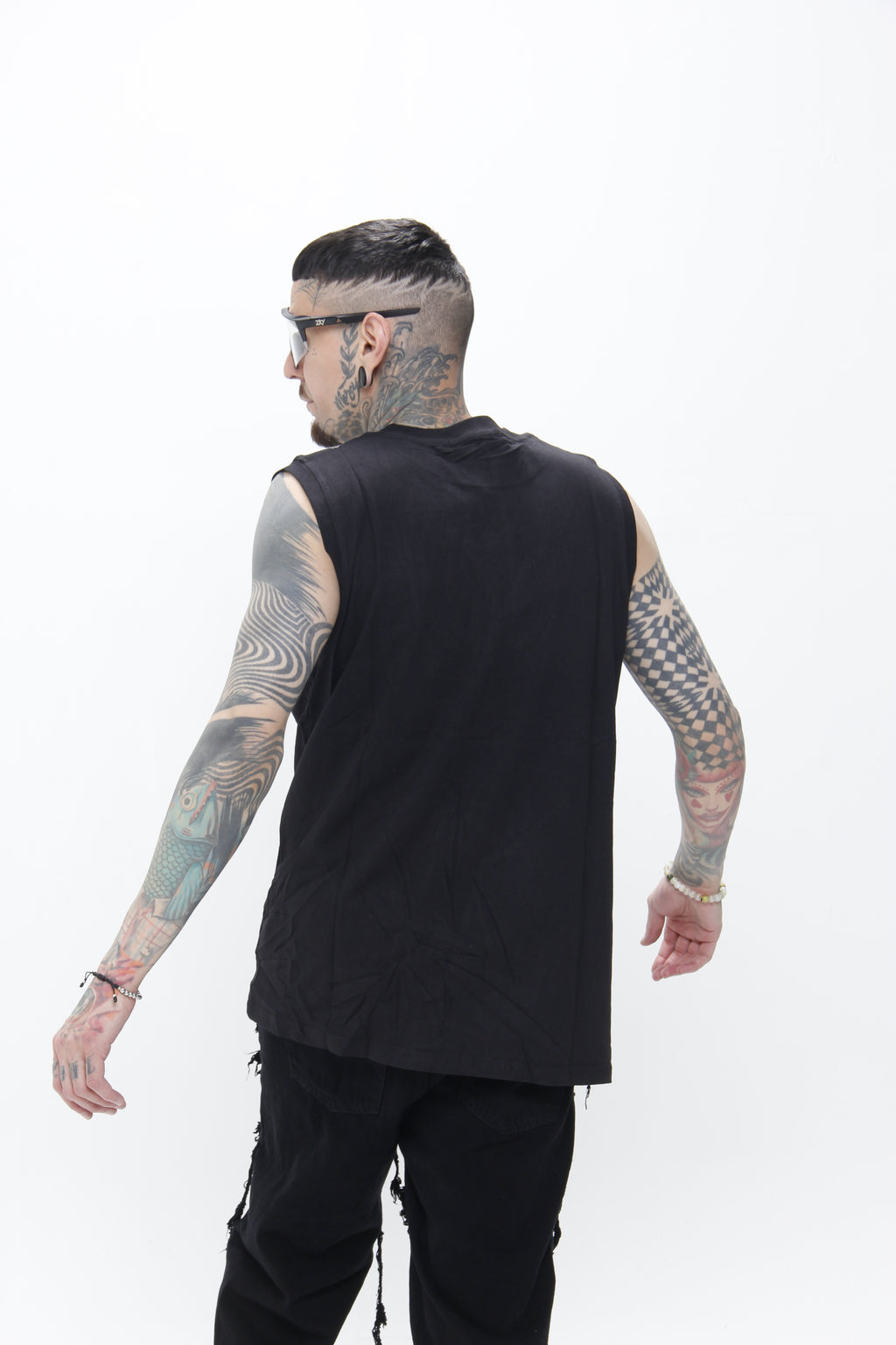Esqueleto Blanco  – Camiseta sin Mangas Estilo Streetwear