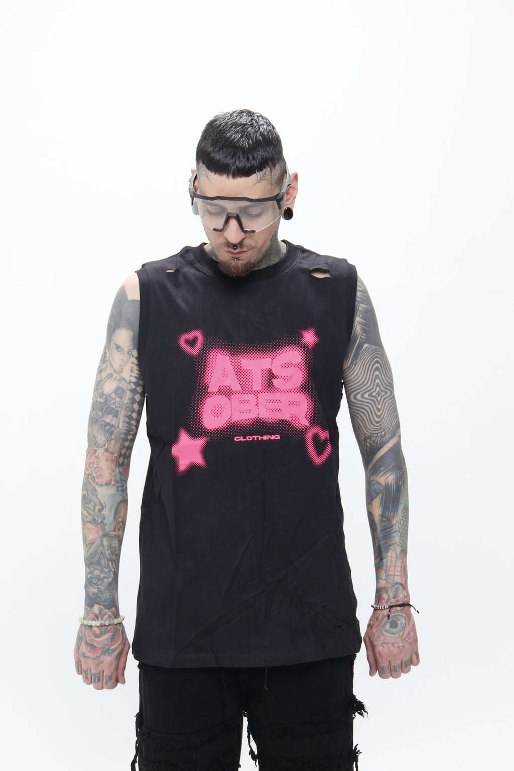Esqueleto Blanco  – Camiseta sin Mangas Estilo Streetwear