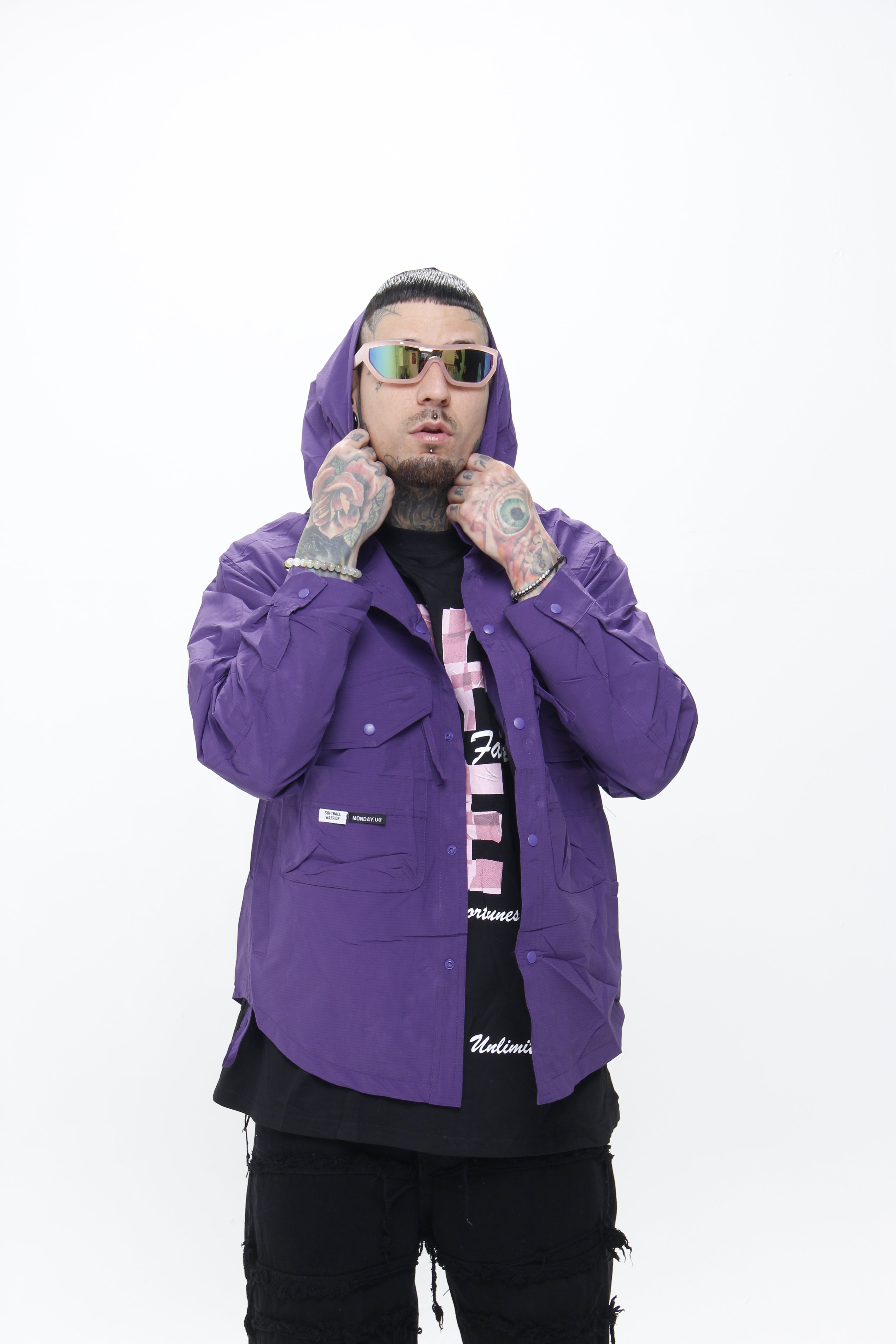 Chaqueta – Rompevientos Gorpcore con Capota y Múltiples Bolsillos
