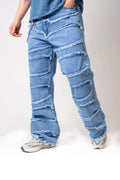 Jean Ripped Layers stone medio