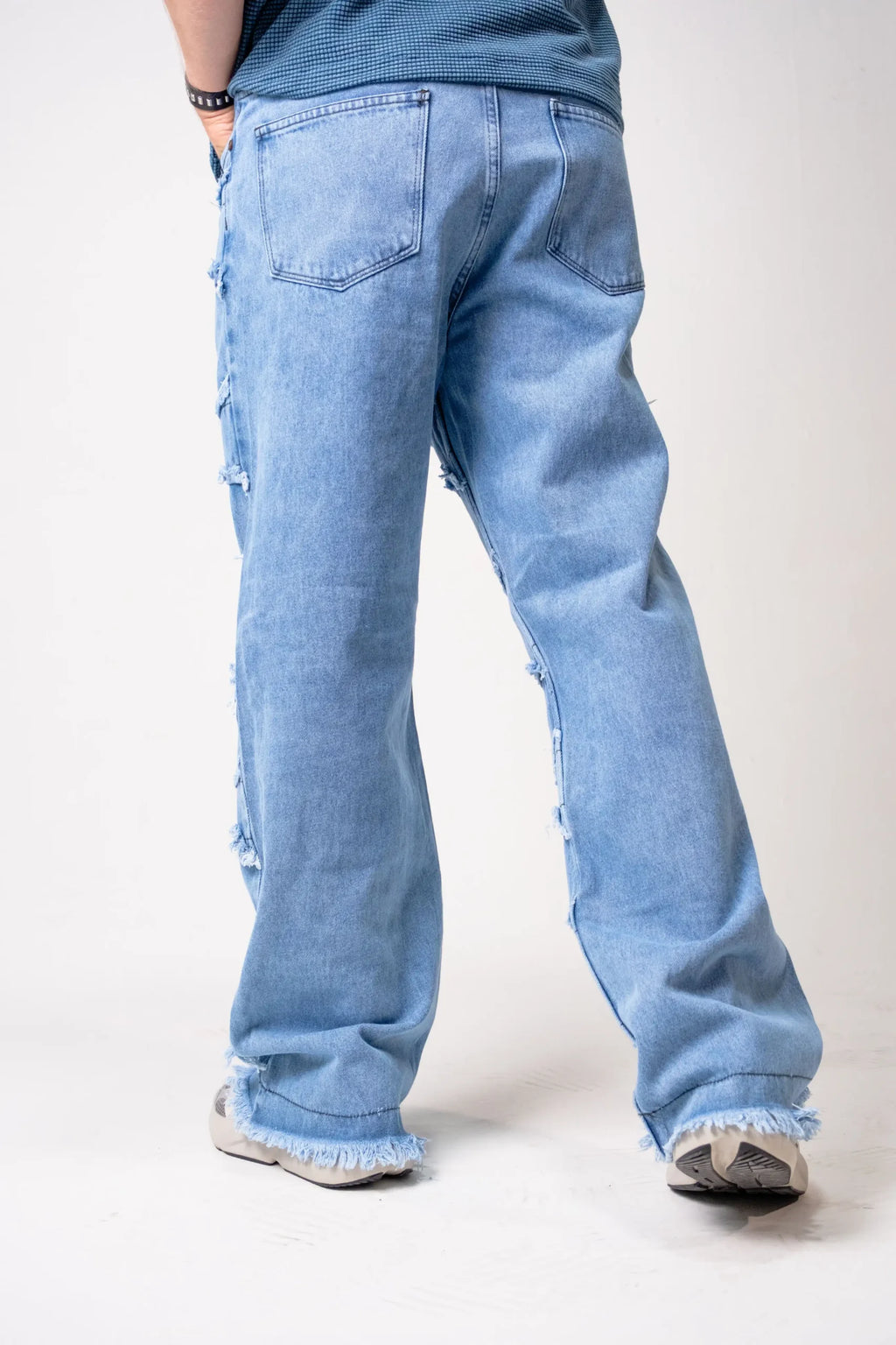 Jean Ripped Layers stone medio