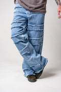 Jean Ripped Layers stone claro