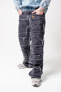 Jean Ripped Layers Negro Humo