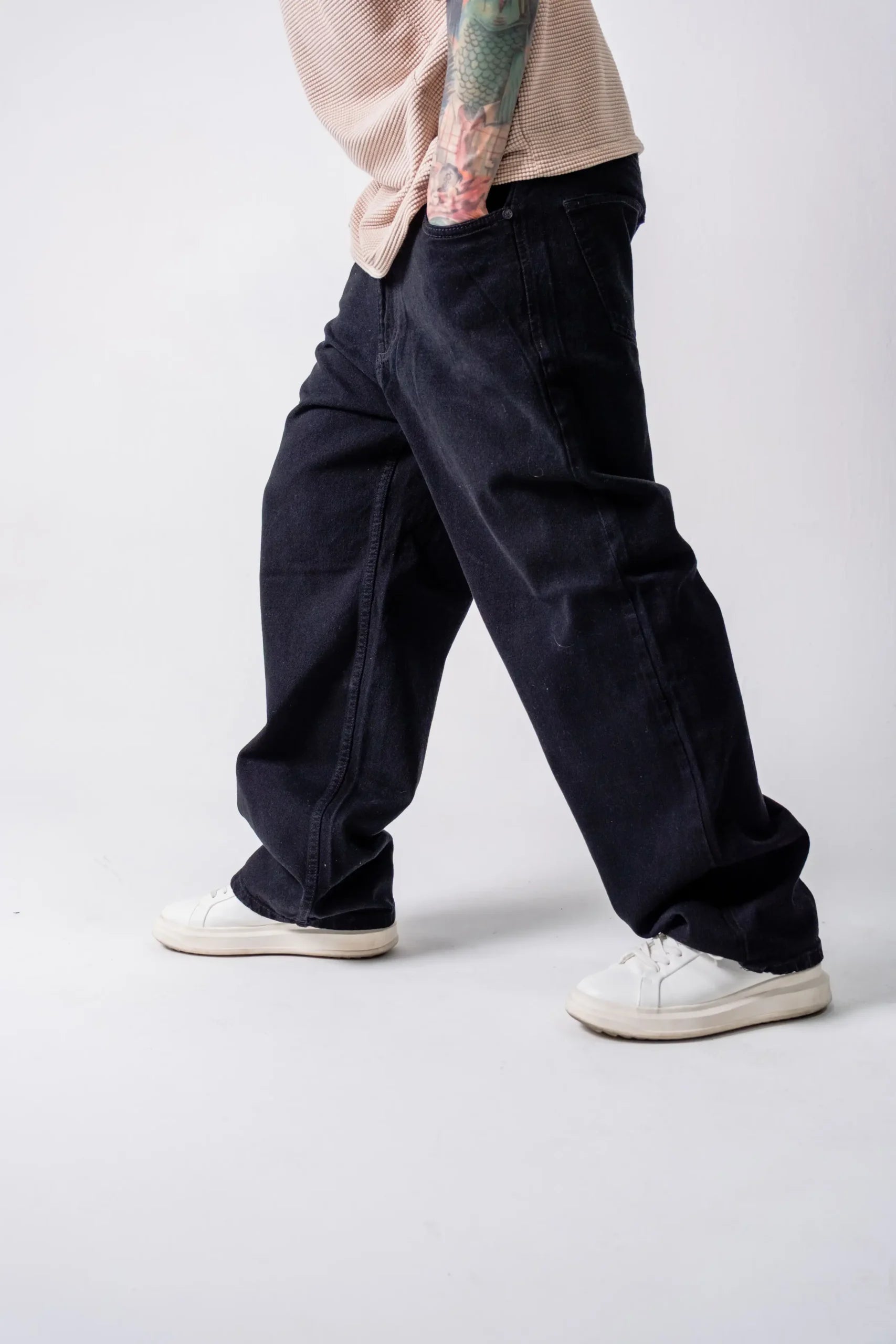 Jean Wide Leg Negro Clásico