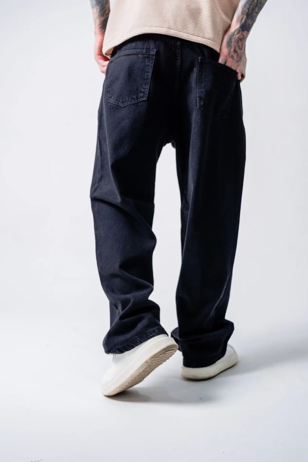 Jean Wide Leg Negro Clásico