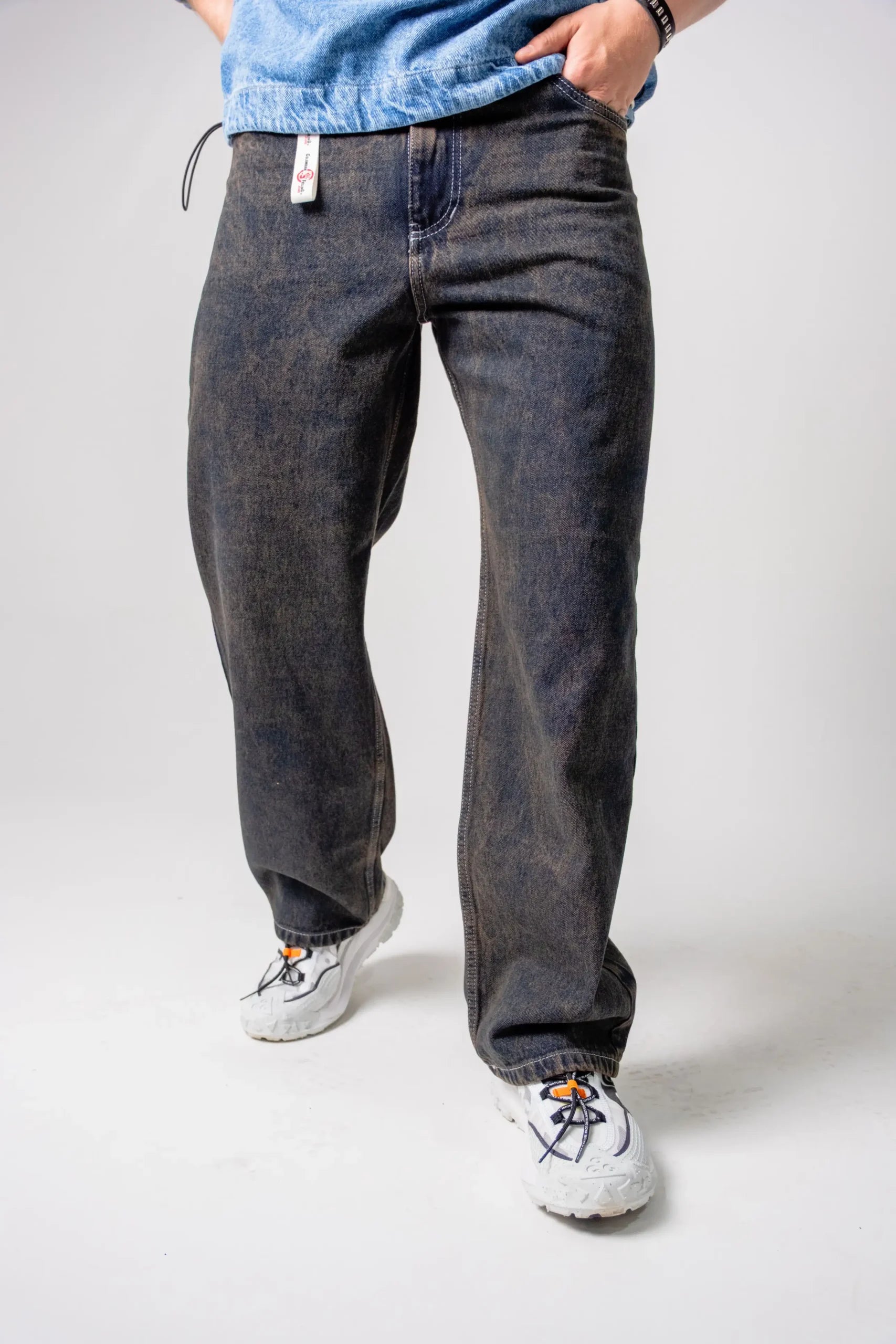 Jean Wide Leg Azul Lavado Ácido