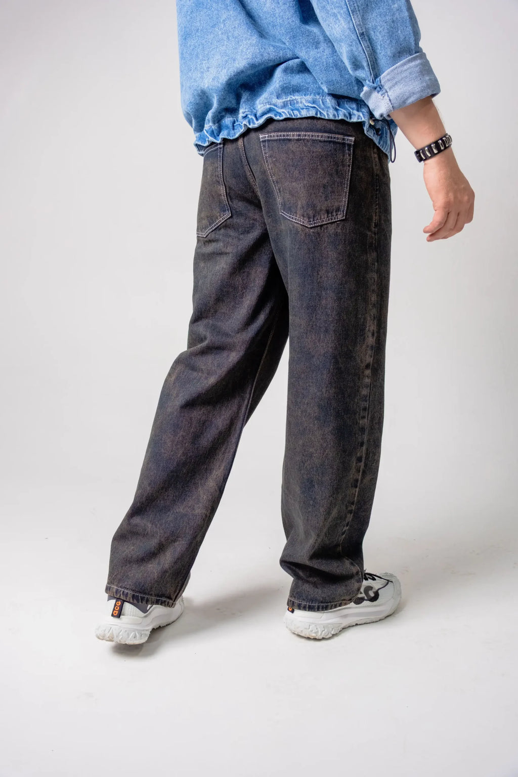 Jean Wide Leg Azul Lavado Ácido
