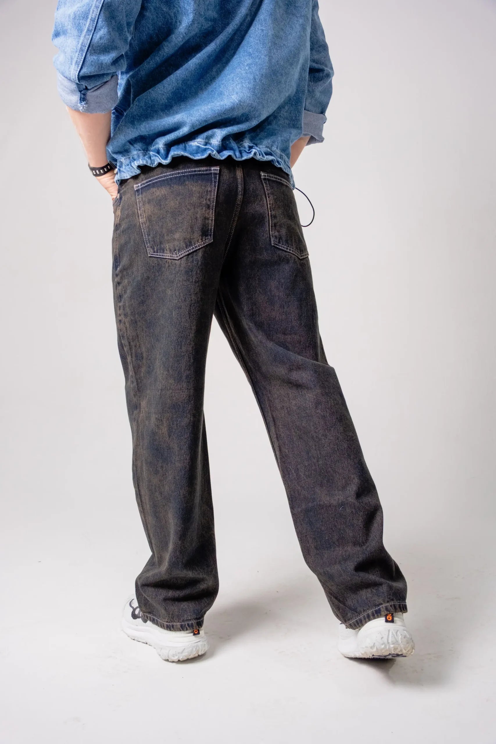 Jean Wide Leg Azul Lavado Ácido