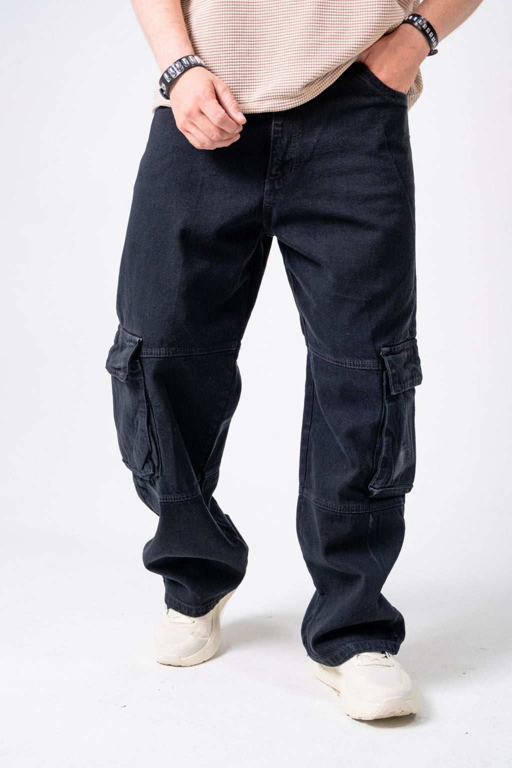 Pantalón Cargo gris Oversized