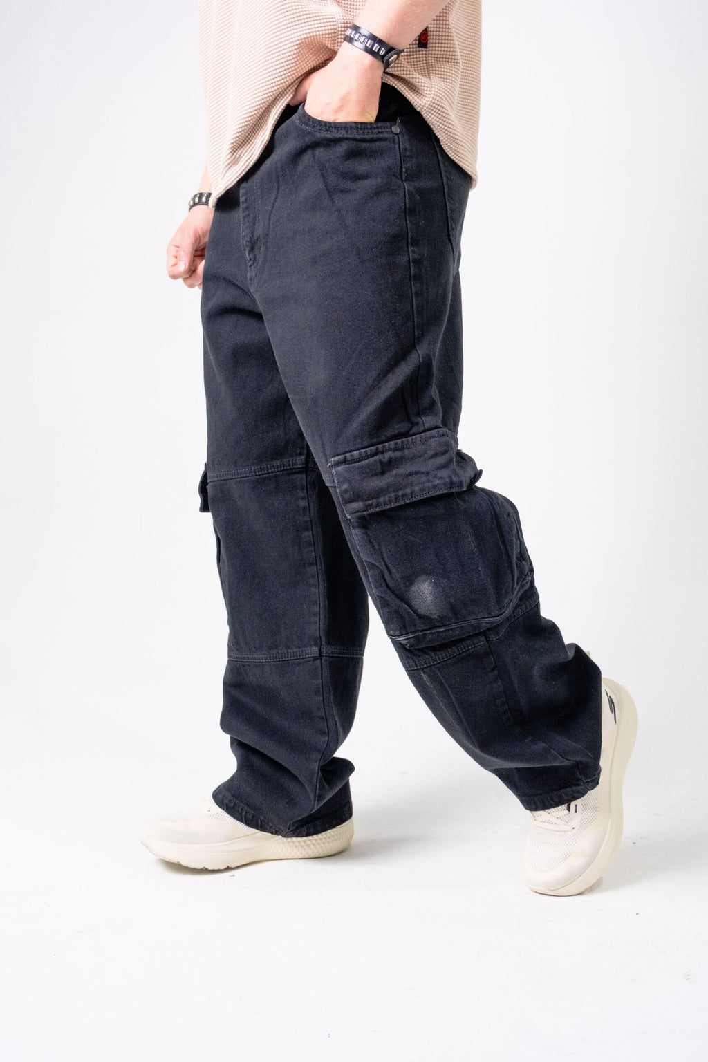 Pantalón Cargo gris Oversized