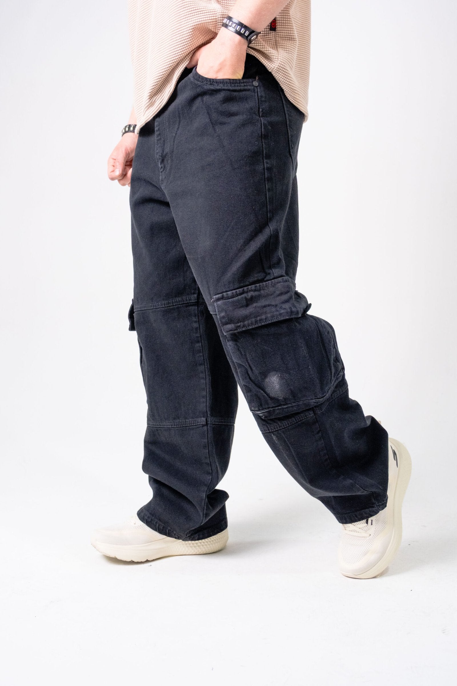 Pantalón Cargo gris Oversized