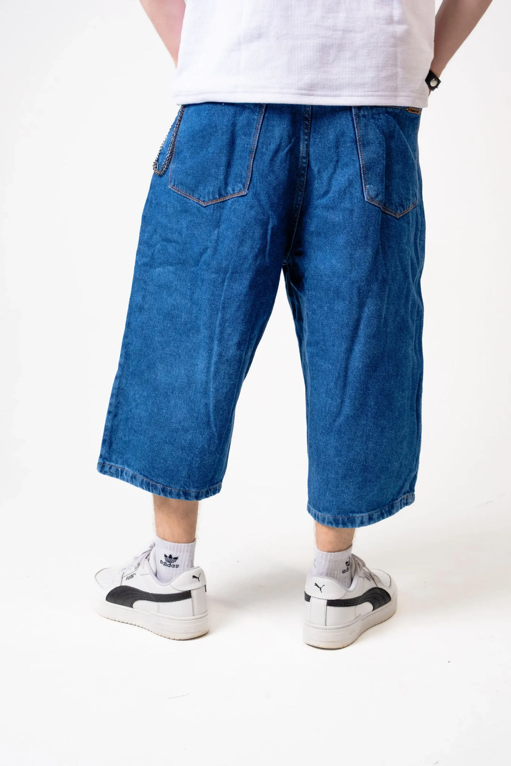 Bermuda Oversize Denim Azul Claro