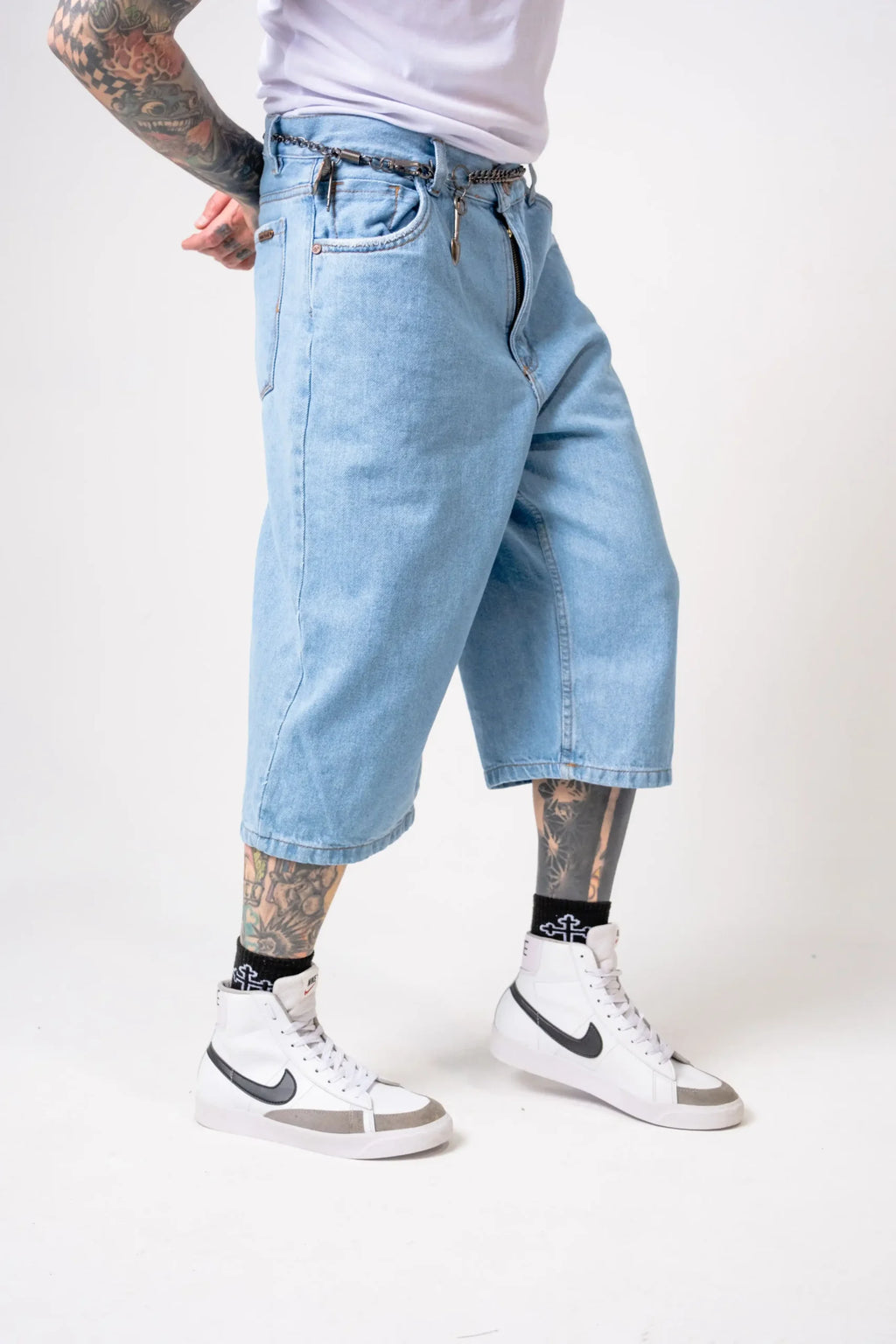 Bermuda Oversize Denim Azul Vintage