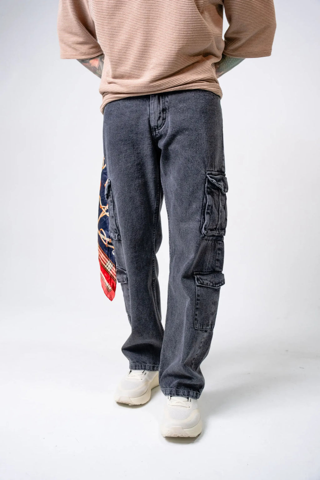 Pantalón Cargo Denim grisLavado