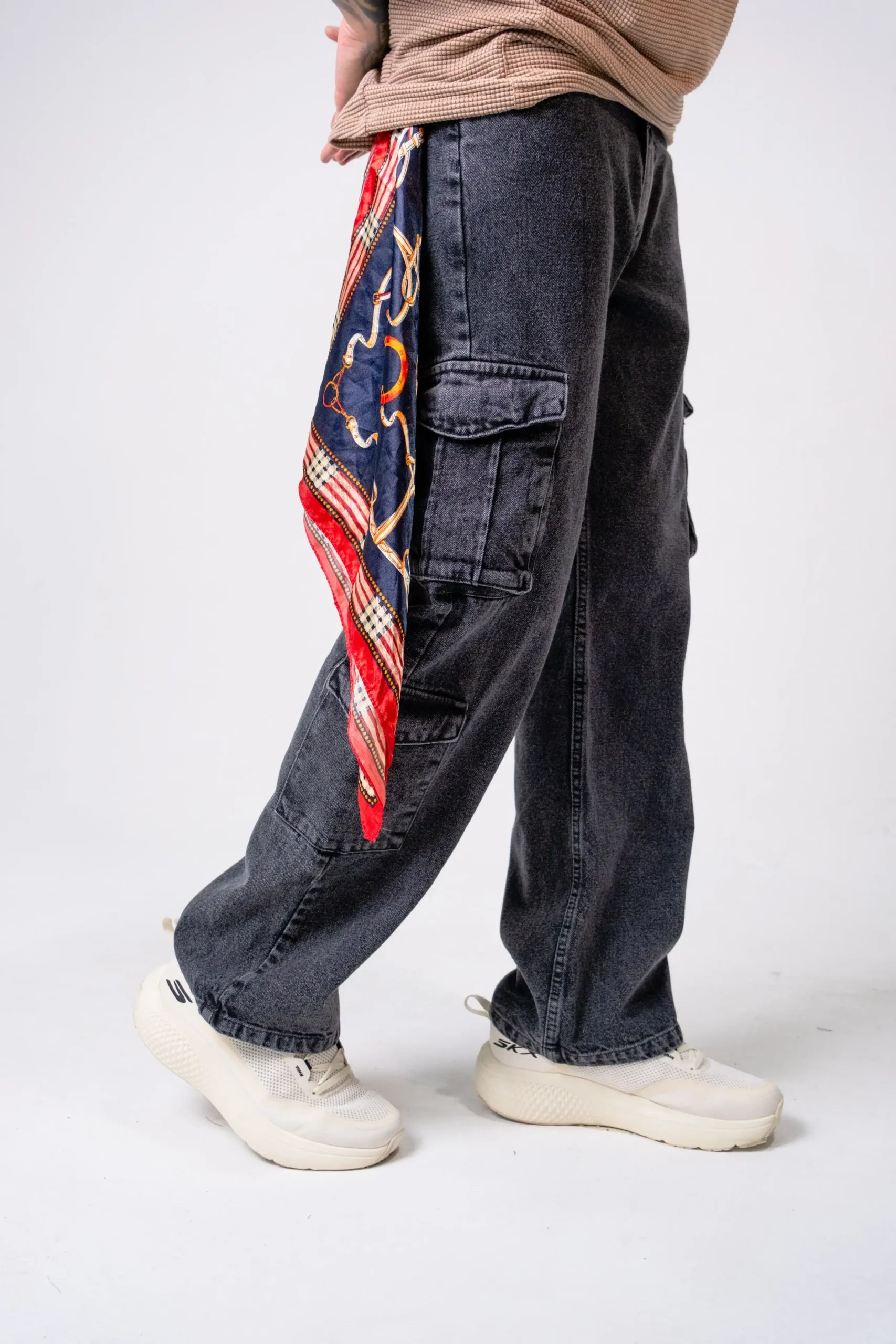 Pantalón Cargo Denim grisLavado