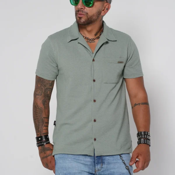 Camisa color verde Ref. 10