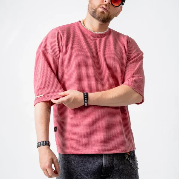 Camiseta Oversize Rojo cererzaTexturizada Waffle