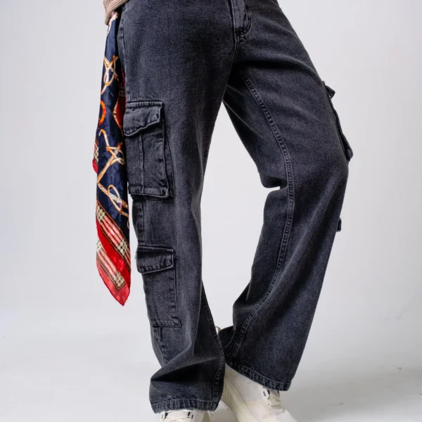 Pantalón Cargo Denim grisLavado