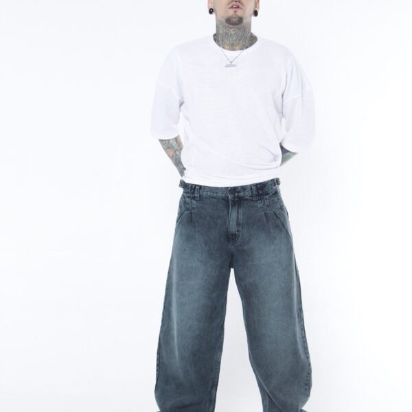 Jeans Hombre Super Baggy "Oxidado" (Rusty Wash) - Doble Pinza y Ajuste Lateral