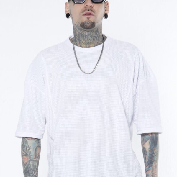 Camiseta Oversized Waffle  - Algodón Premium Texturizado