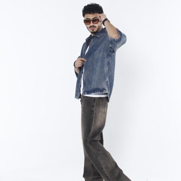 Jeans Hombre Baggy Fit - Lavado Vintage Café (Coffee Wash) Estilo Grunge