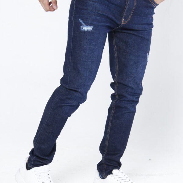 Jeans Hombre Slim Fit Tono Azul Petróleo - Tela Stretch con Micro-Roturas